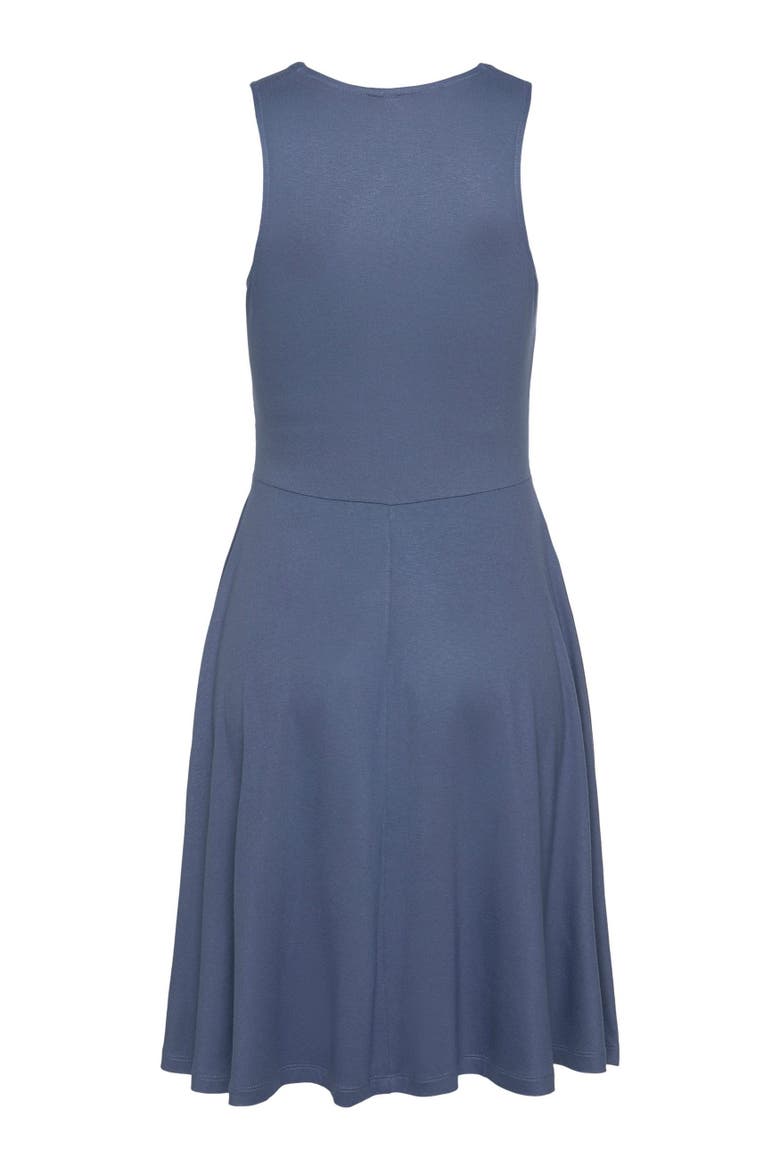Sleeveless Wrap Look Dress, Alternate, color, Smokey Blue