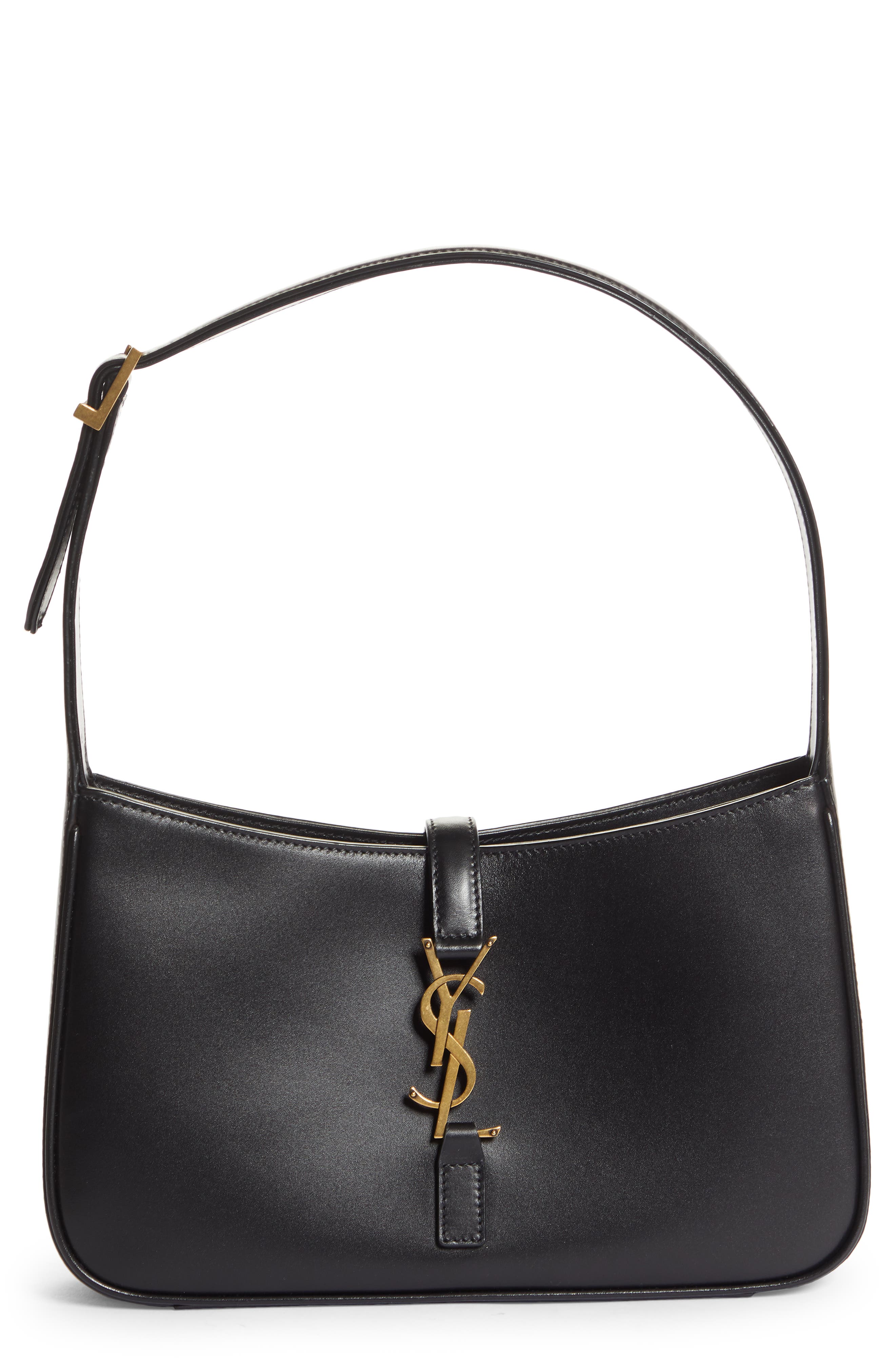 Saint Laurent Le 5 à 7 Leather Hobo, Main, color, 