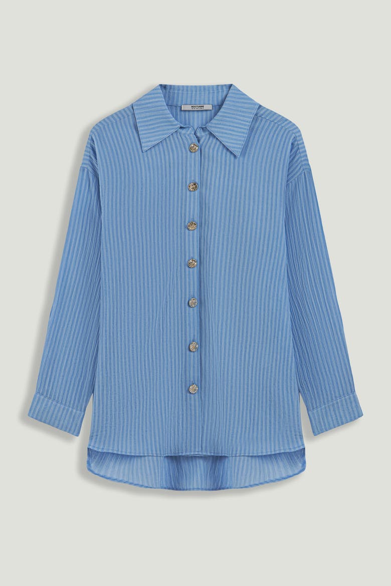 Bustier-Detail Shirt, Alternate, color, Blue