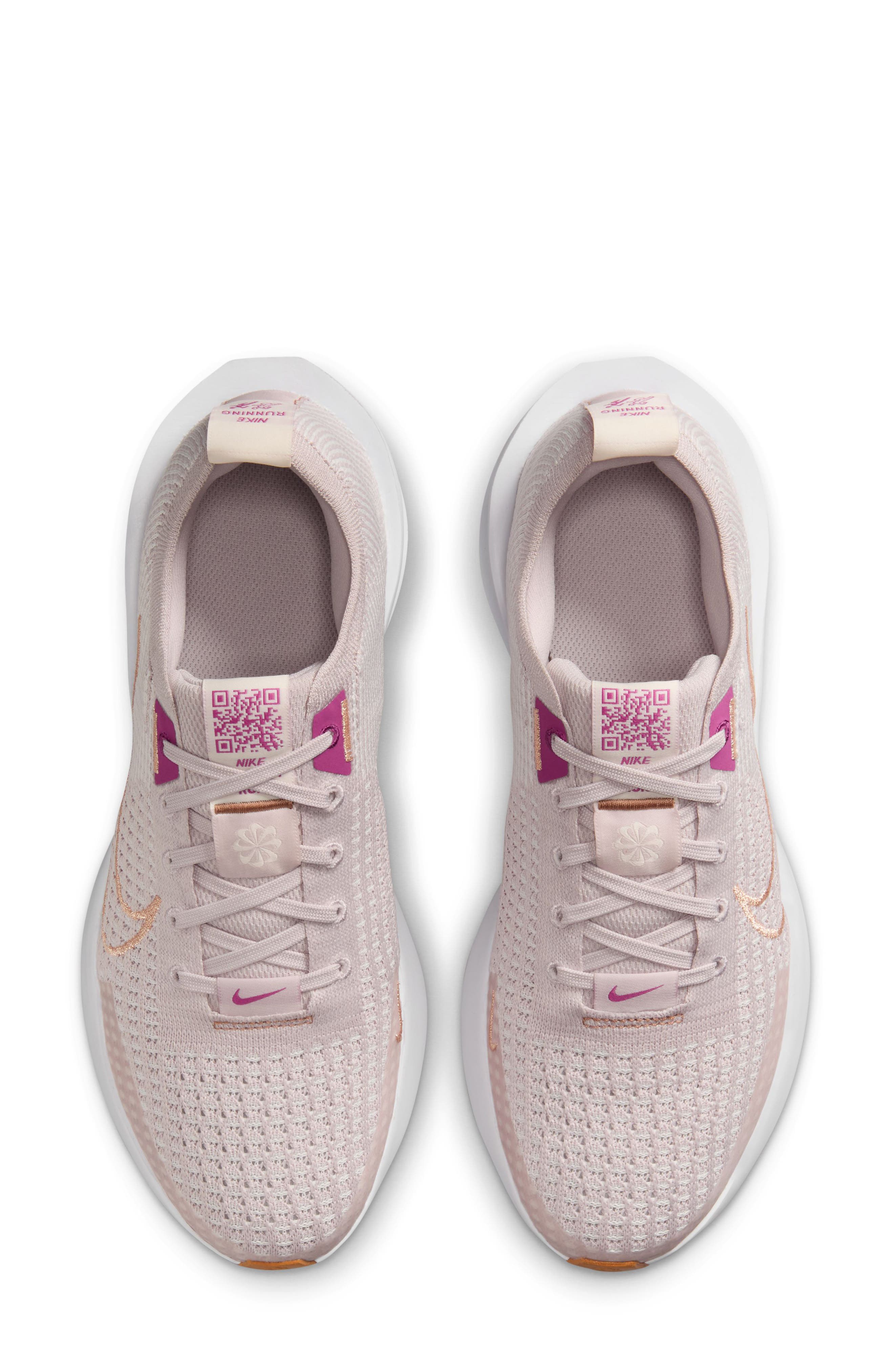 Nike Interact Run Running Shoe, Alternate, color, Platinum Violet/ Red Bronze