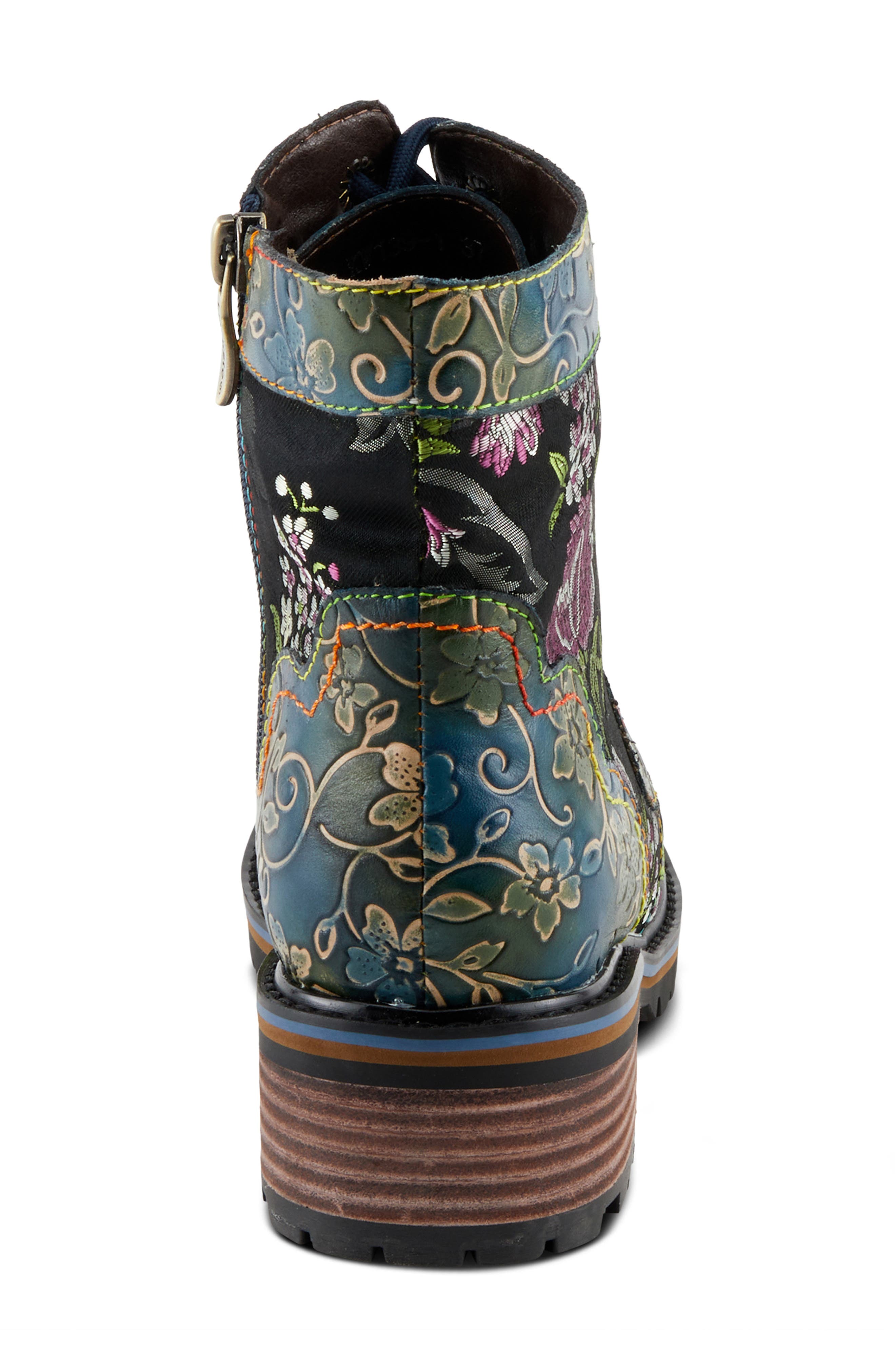 L'Artiste by Spring Step L'Artiste Fantastic Lace-Up Boot, Alternate, color, Blue Multi