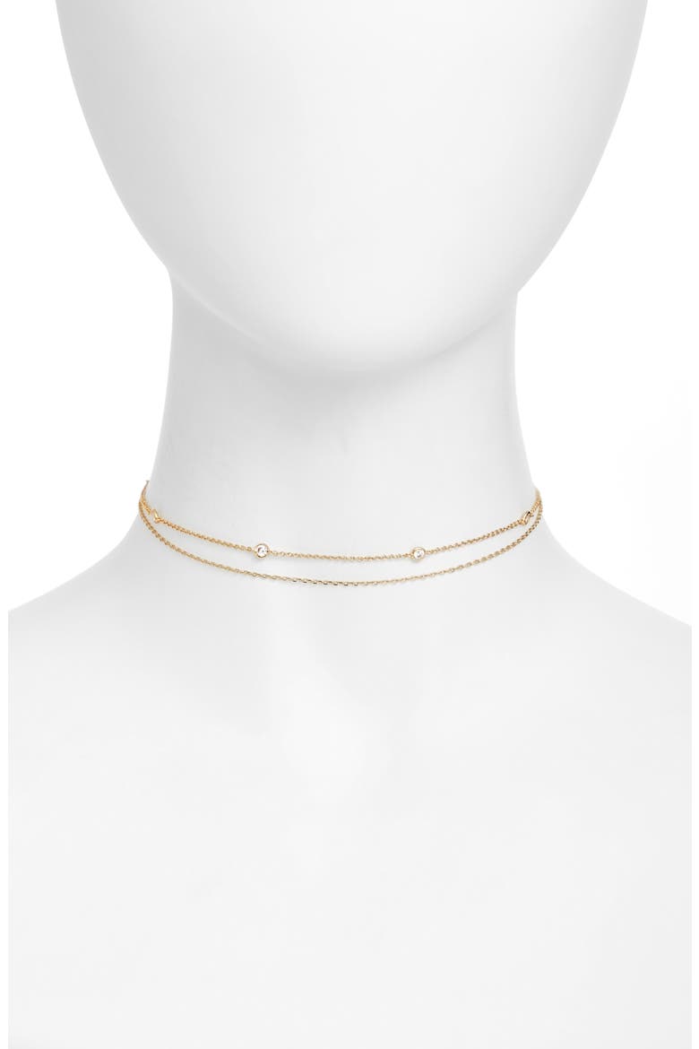 Crimson Chain Choker, Main, color, GOLD/ CLEAR
