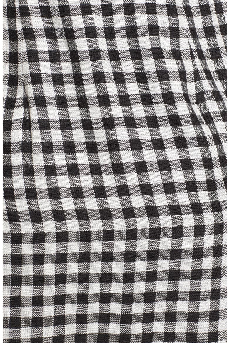 Gingham Minidress, Alternate, color, BLACK