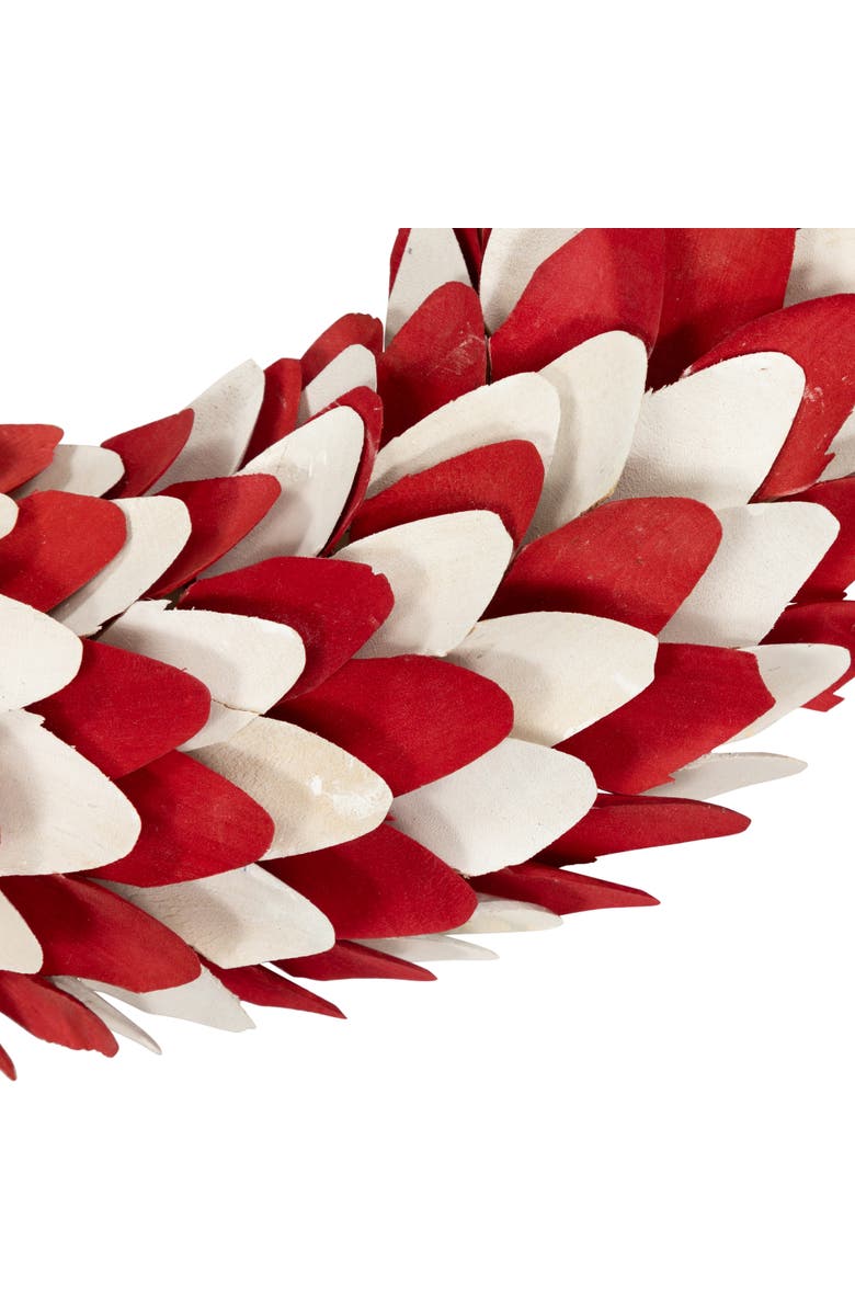 Northlight Layered Wood Americana Stars and Stripes Wreath - 15", Alternate, color, Blue