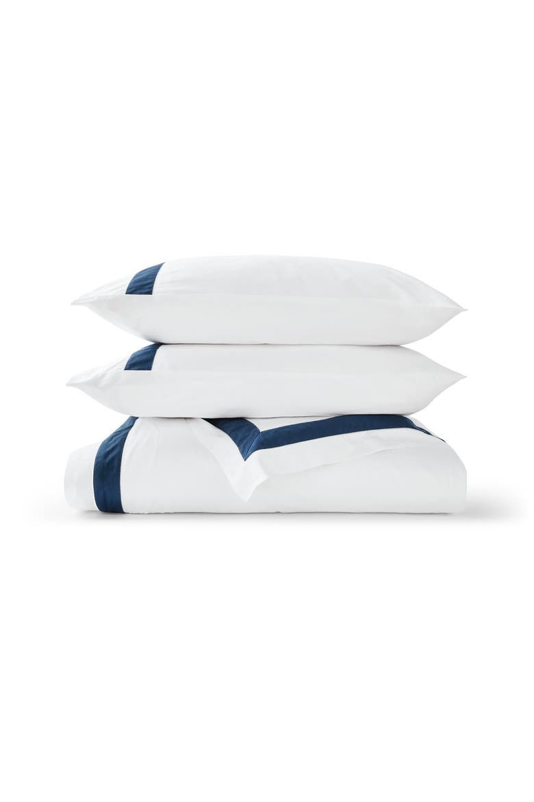 Balmoral Luxury Cotton Sateen Duvet Cover Sets, Main, color, Navy Blue