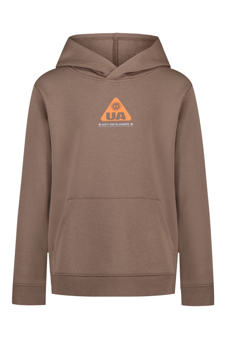 Kids' UA Defy Elements Graphic Hoodie, Main, color, DESERT TAUPE