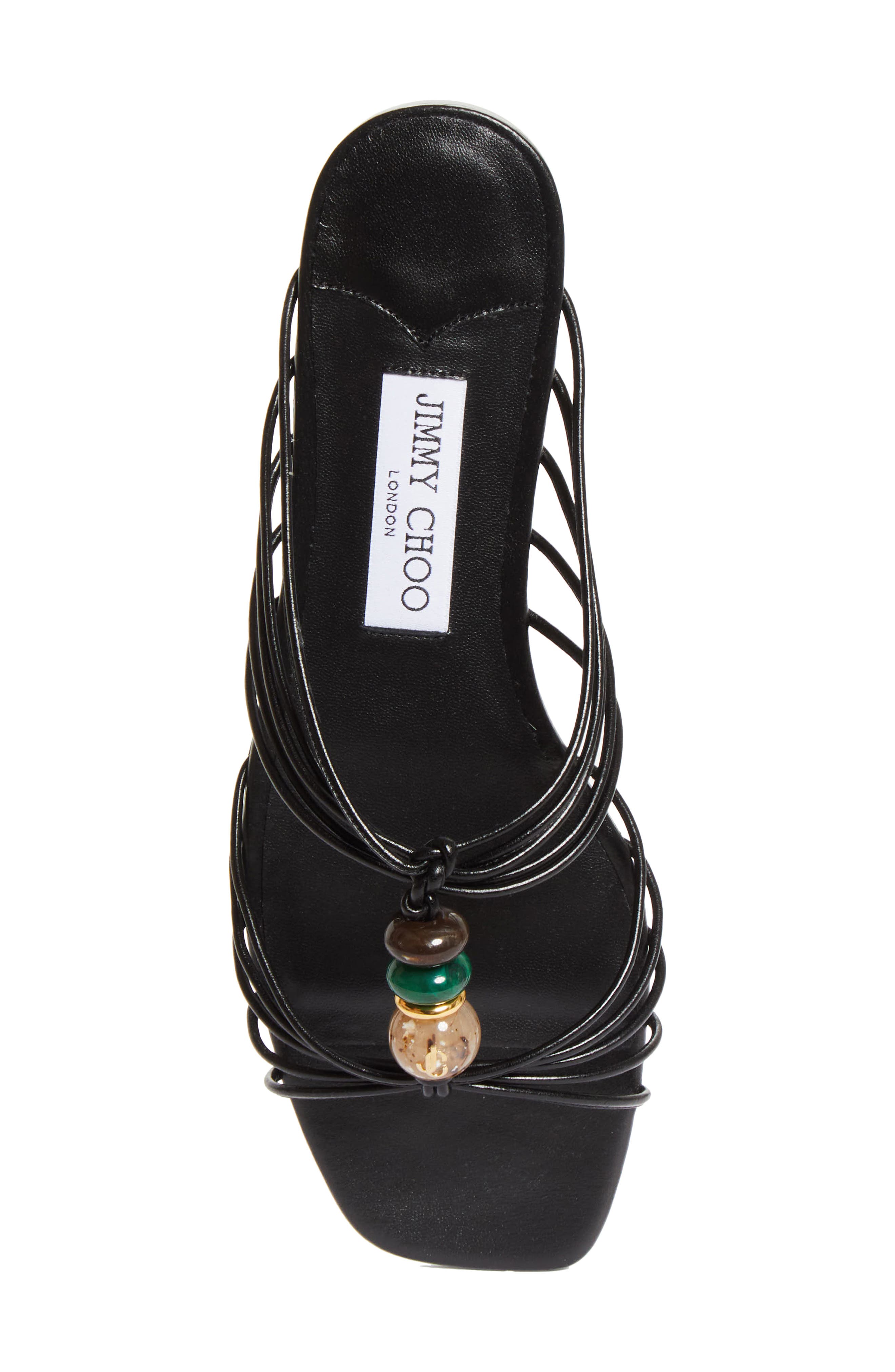 Jimmy Choo Lova Beaded Slide Sandal, Alternate, color, Black Mix