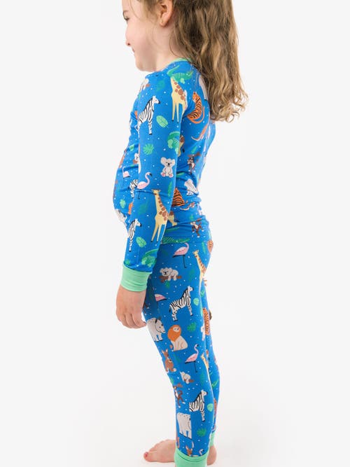 Rufflebutts Gender Inclusive Softsnooze Long Sleeve Pajama Set In Blue