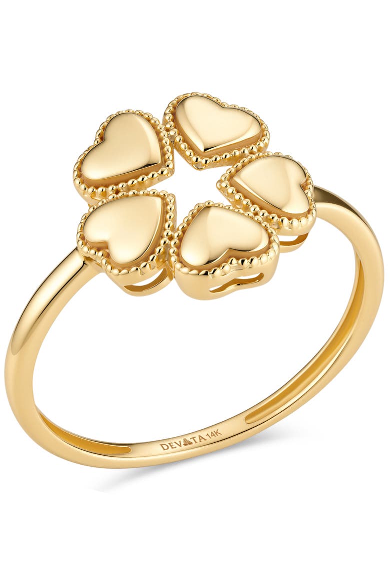 Heart Ring in 14K Gold, Alternate, color, Yellow Gold