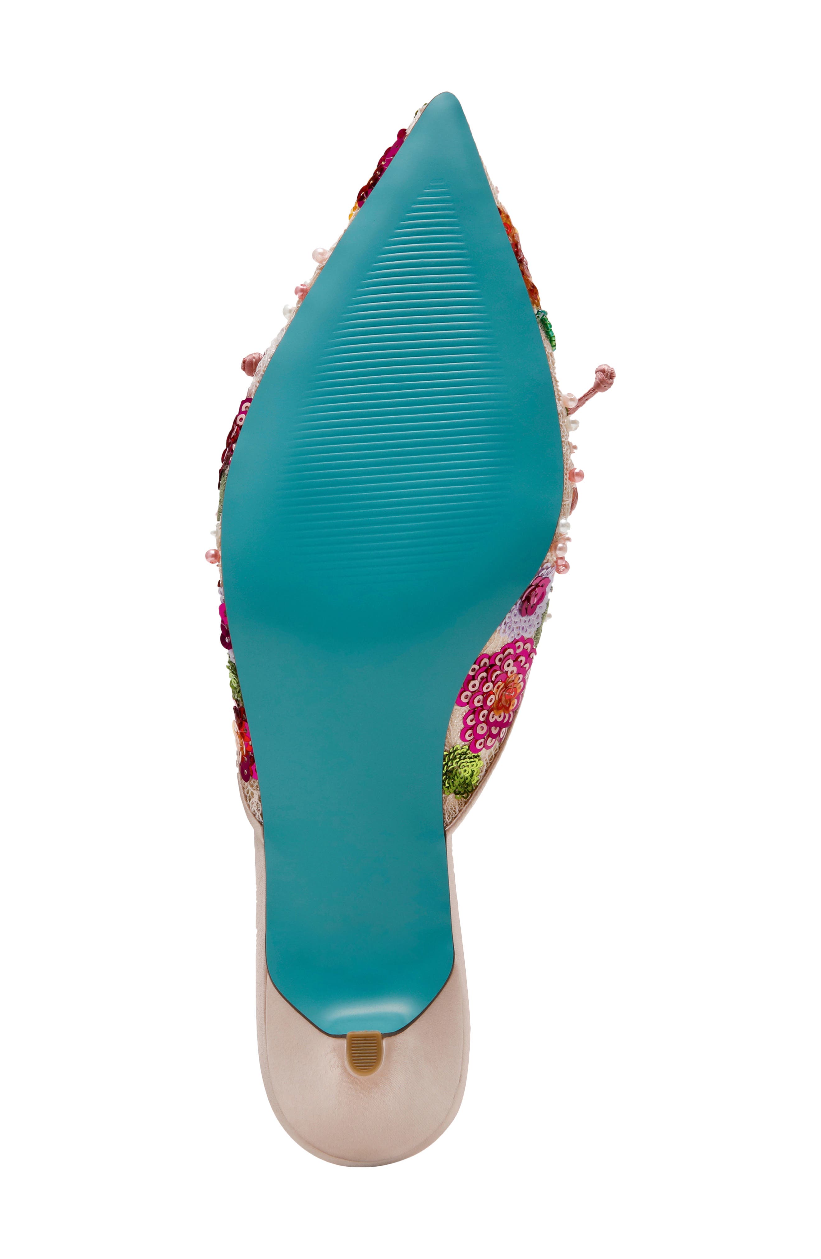 Keely Sequin Mule, Alternate, color, BEIGE FLORAL