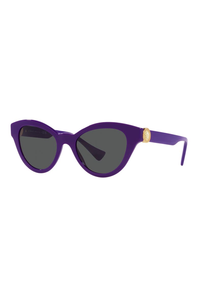 52mm Cat Eye Sunglasses, Alternate, color, PURPLE