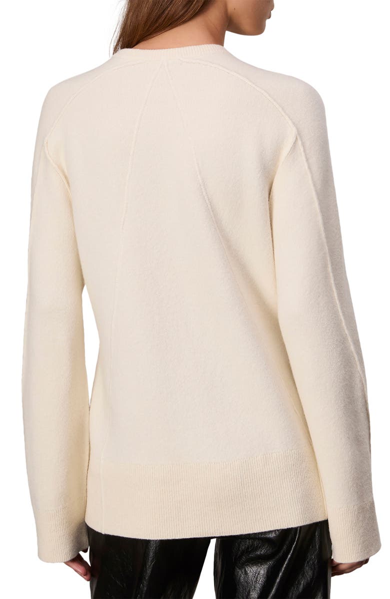 rag & bone Bridget Wool Blend Long Cardigan, Alternate, color, Ivory