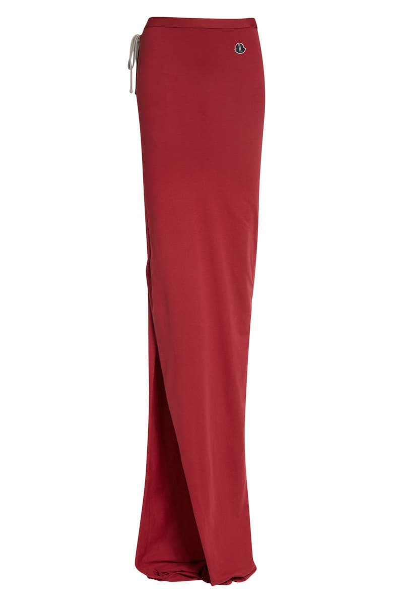 Moncler x Rick Owens Draped Jersey Skirt, Alternate, color, Red