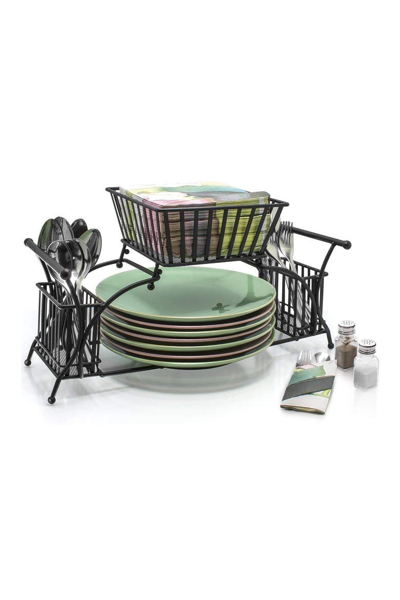 Utensil Buffet Caddy, Alternate, color, BLACK1