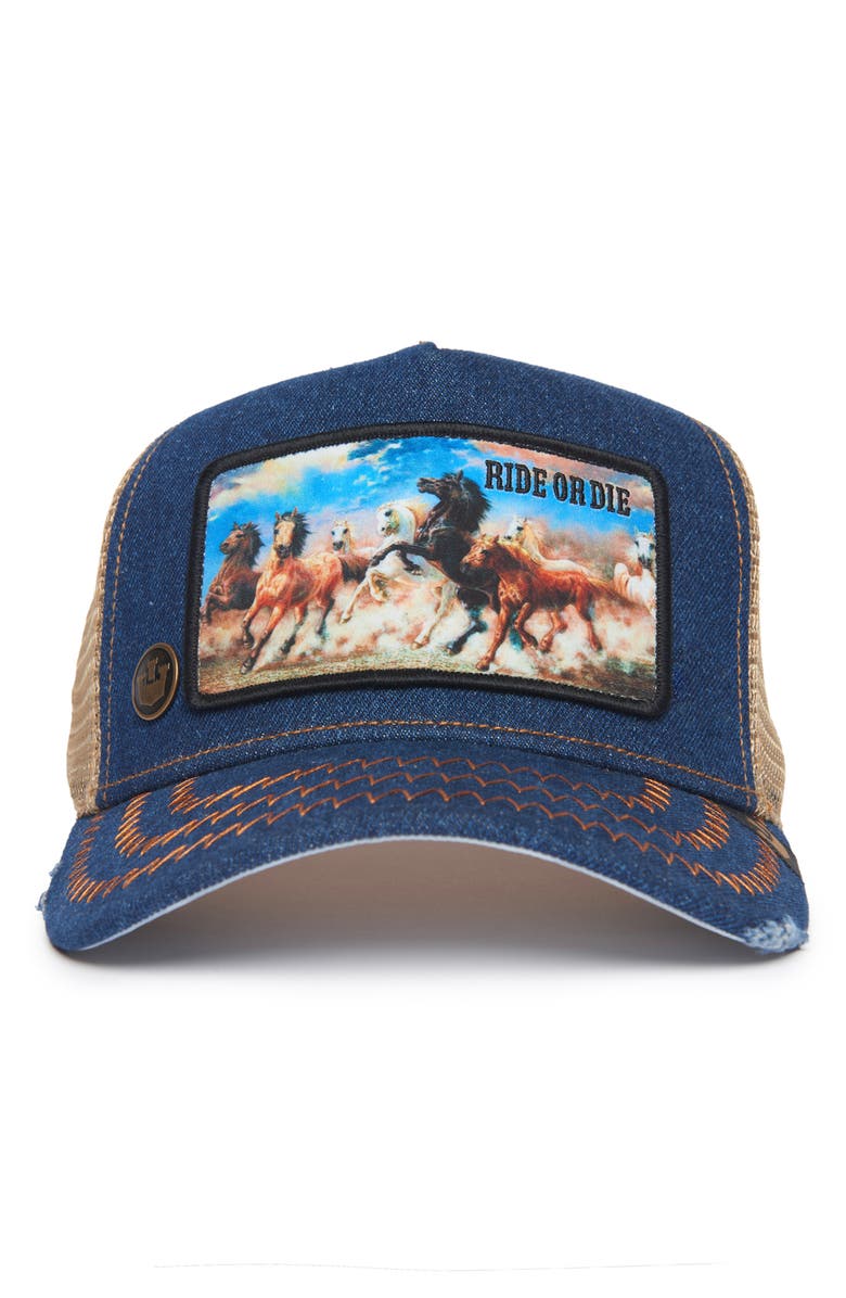 Goorin Bros. The Ride or Die Patch Trucker Hat, Alternate, color, 