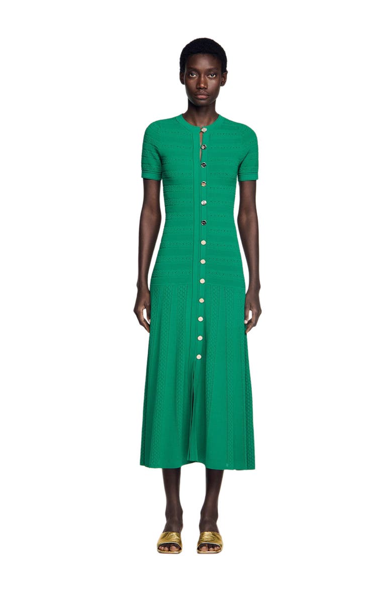 Knit maxi dress, Main, color, Emeuraude green