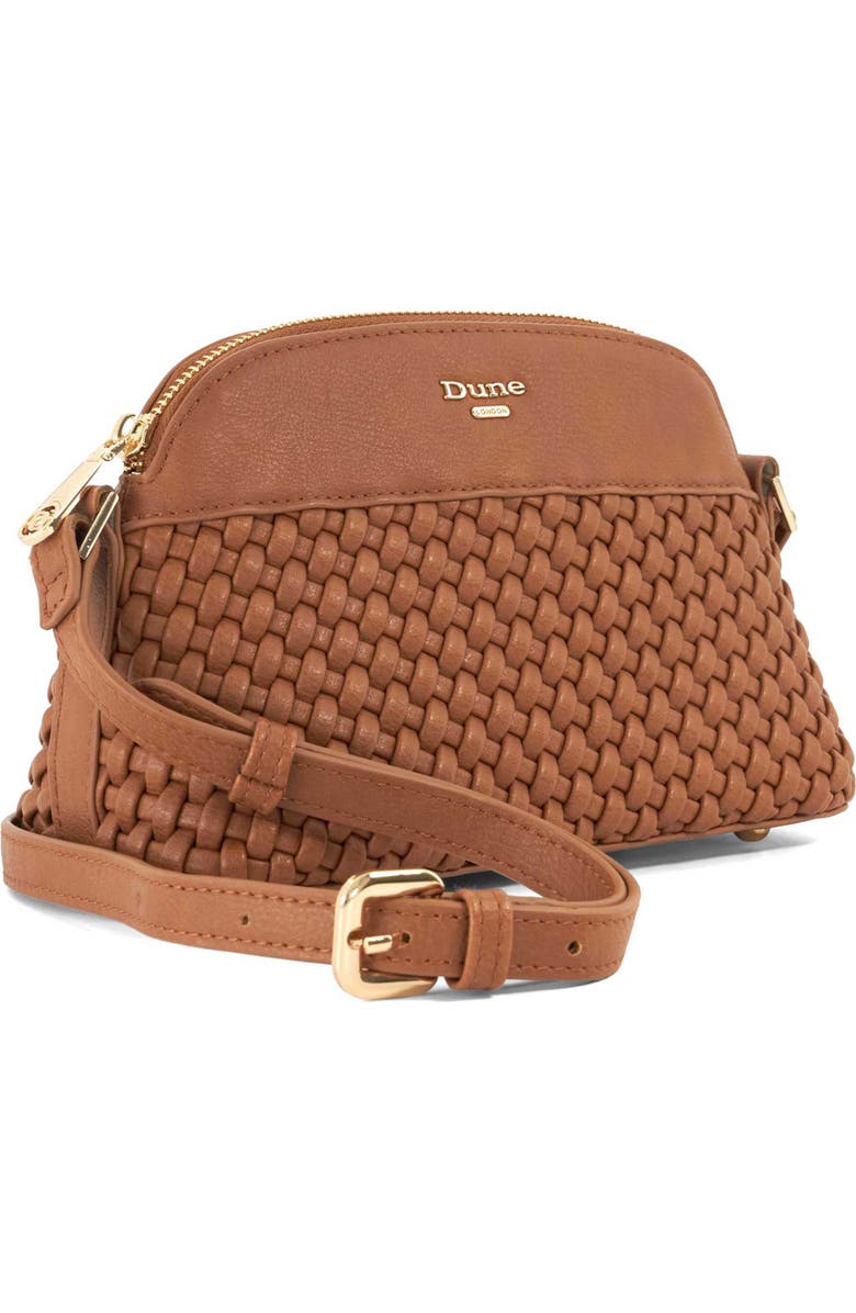 Dune London Distinct Faux Leather Crossbody Bag, Alternate, color, Tan