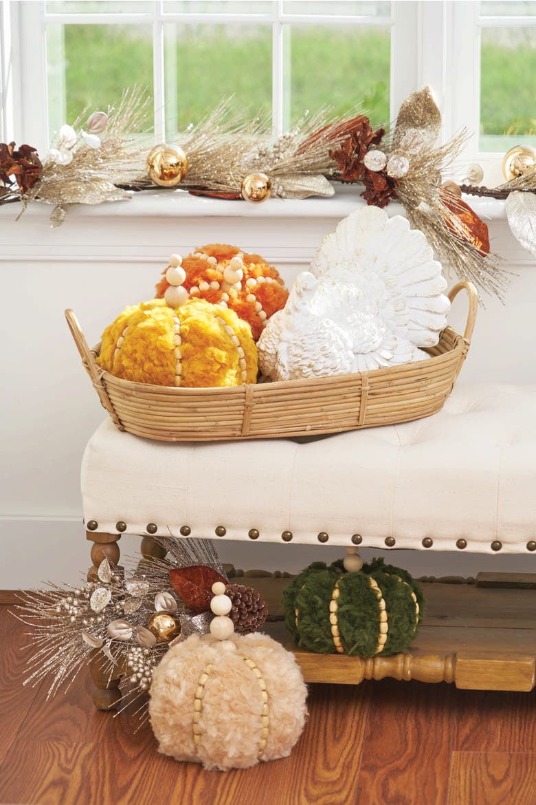 Large Champagne White Thanksgiving Turkey Figurine, Alternate, color, White