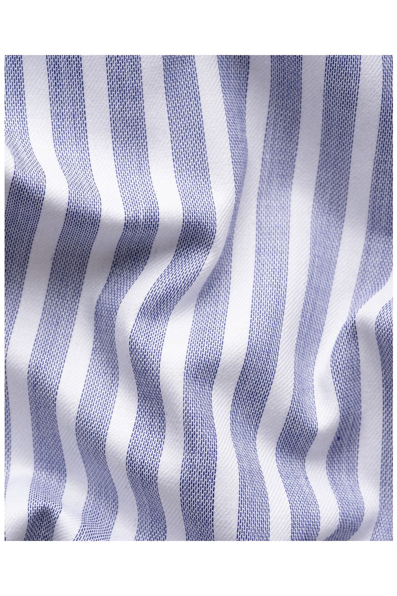Contemporary Fit Stripe Twill Button-Up Shirt, Alternate, color, DARK BLUE