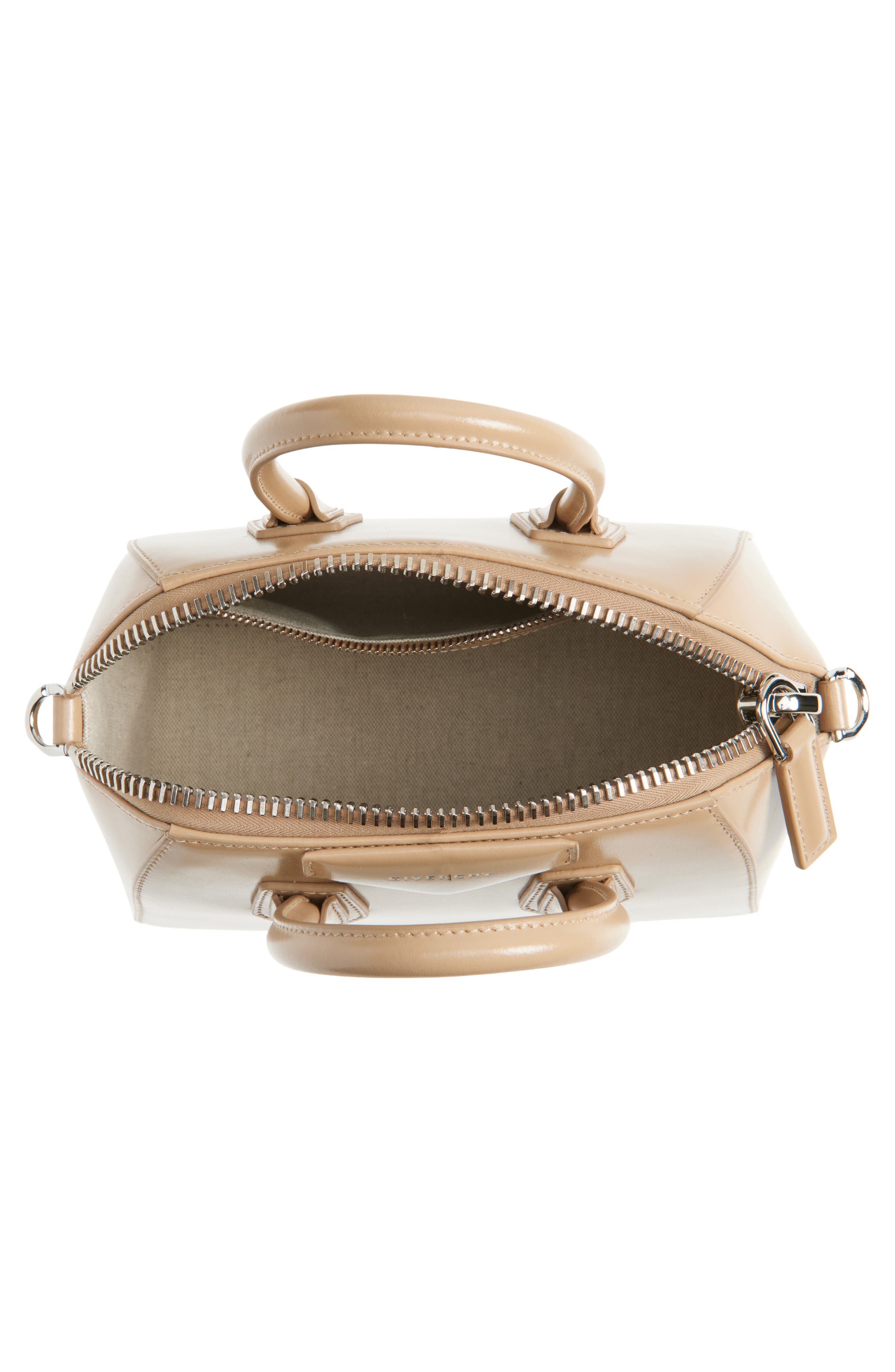 Mini Antigona Leather Satchel, Alternate, color, SAND