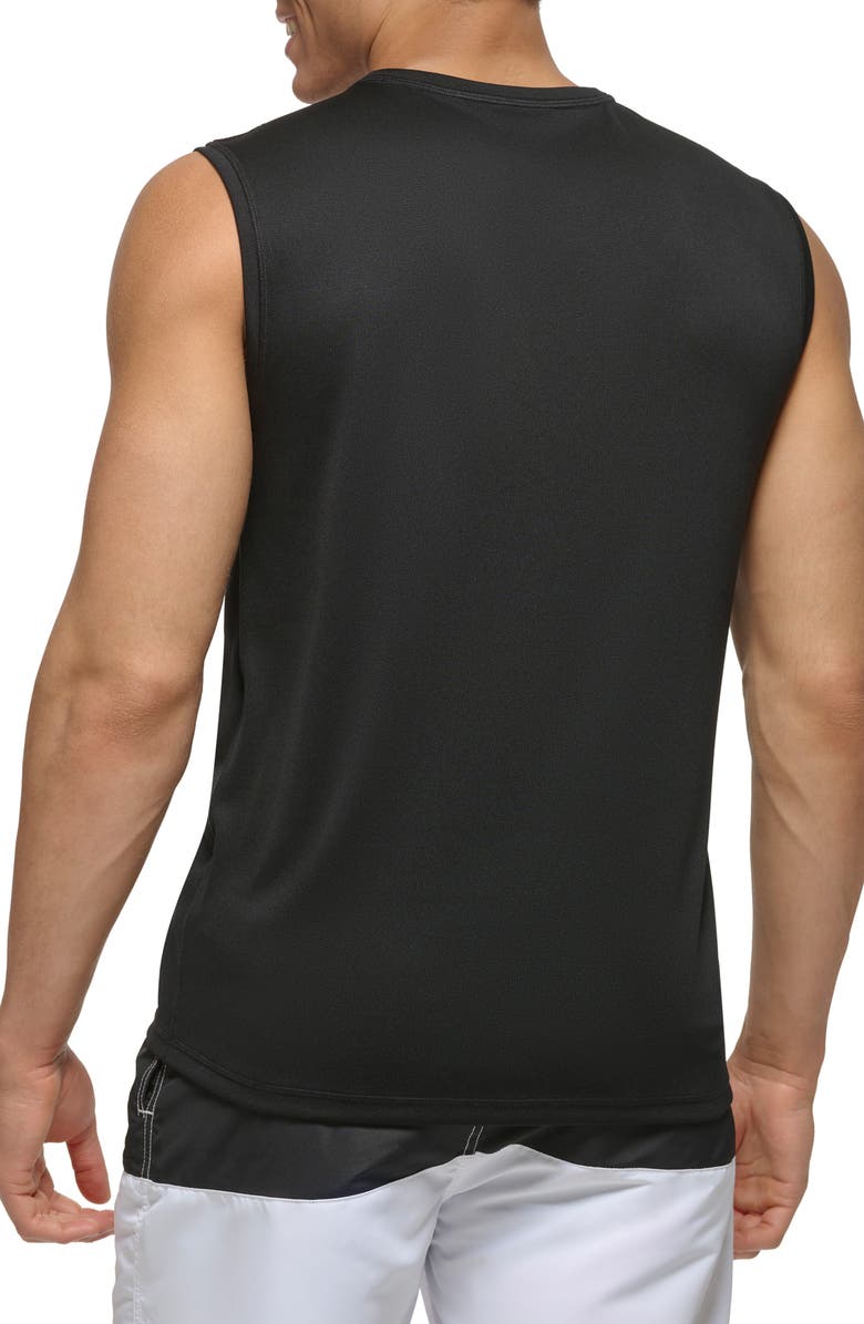 Calvin Klein Sleeveless UPF 40+ Rashguard, Alternate, color, Black