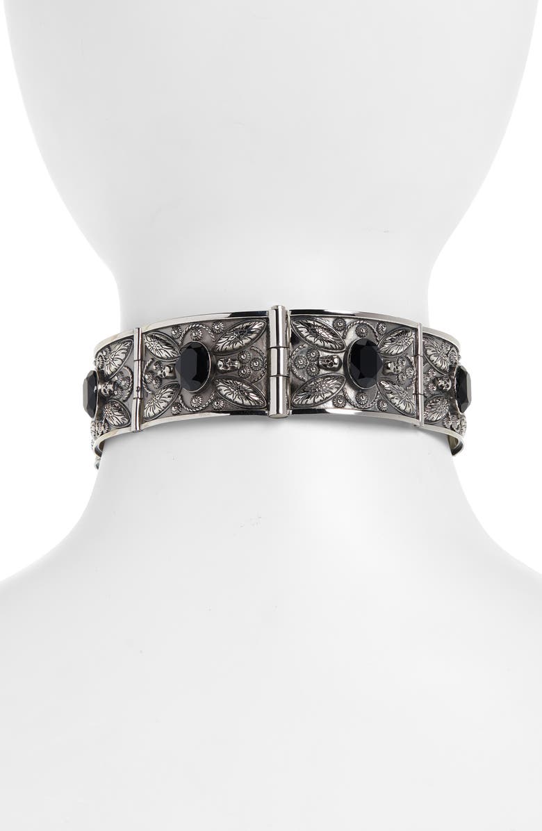 McQueen Alexander McQueen Relic Swarovski Crystal Choker, Alternate, color, 