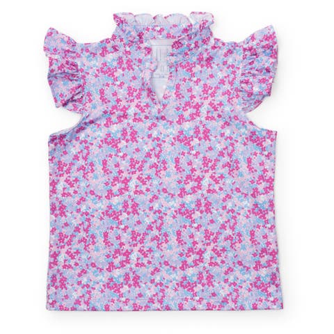 Ellie Girls' Sleeveless Ruffled Top by LH Sport