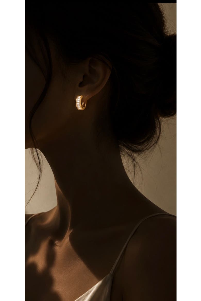 Clair De Lune Hoops, Alternate, color, Gold