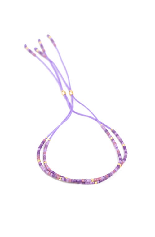 Emerson & Oliver Beaded Friendship Bracelet in Purple  product
