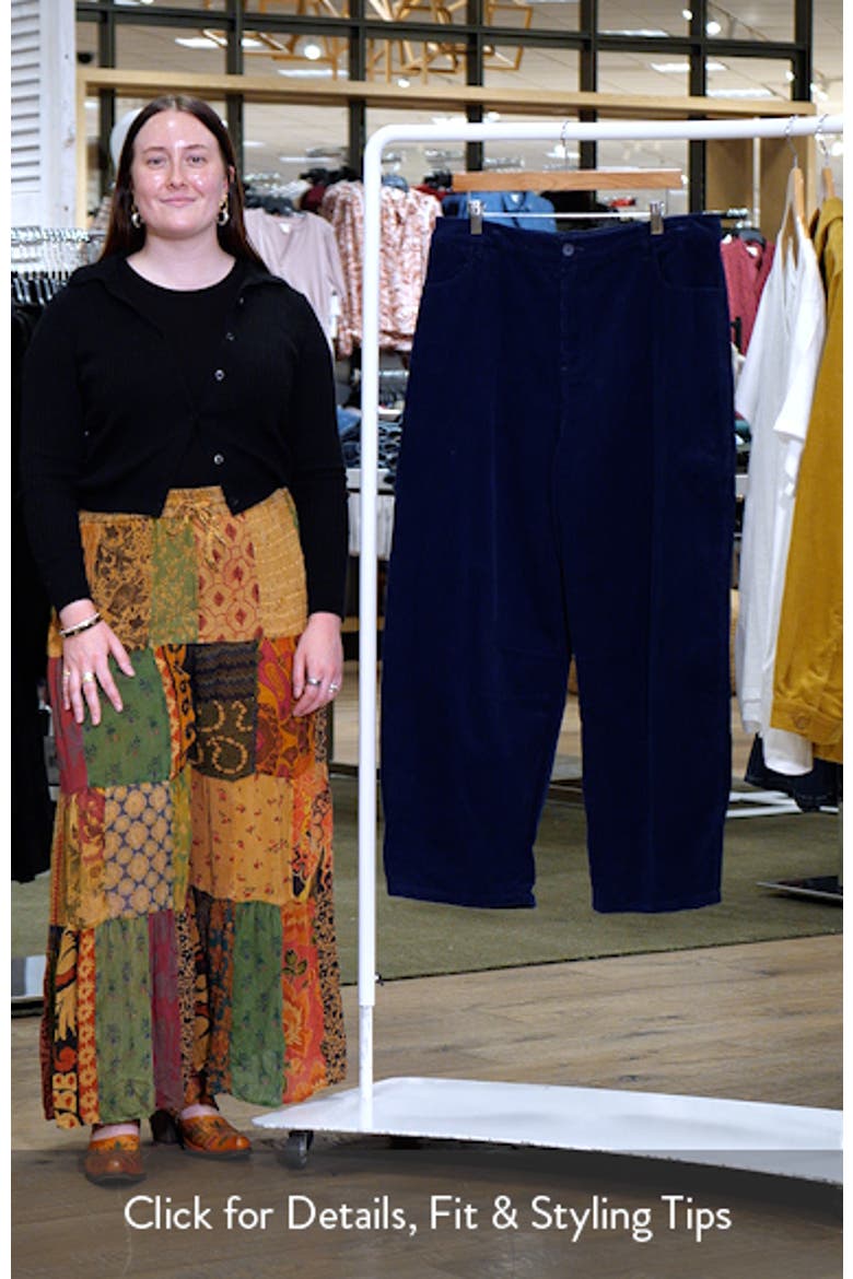 Avens Organic Cotton Corduroy Crop Barrel Leg Pants video