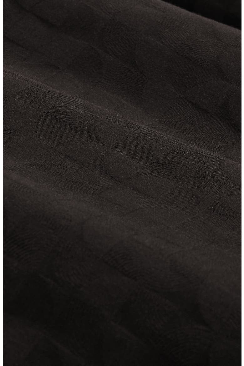 Alvin Shaped Fit Jacquard Button-Up Shirt, Alternate, color, BLACK