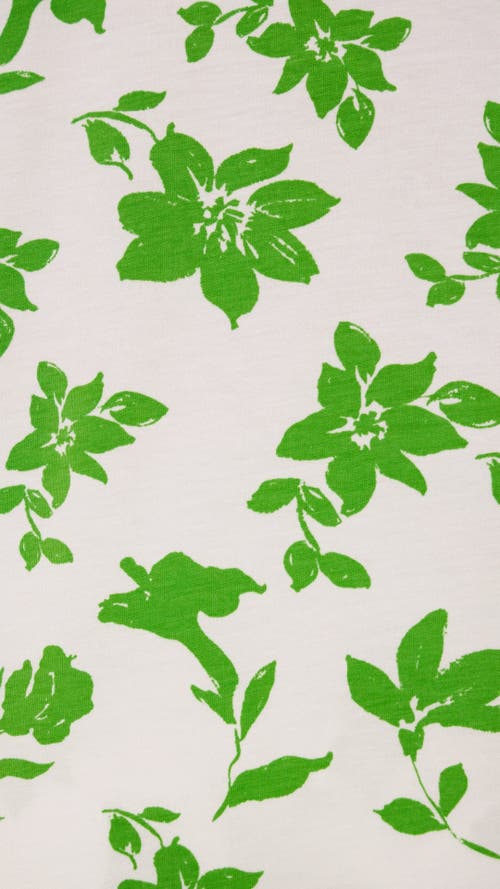 The Cat's Pajamas Pima Knit Nightgown Floral In Green