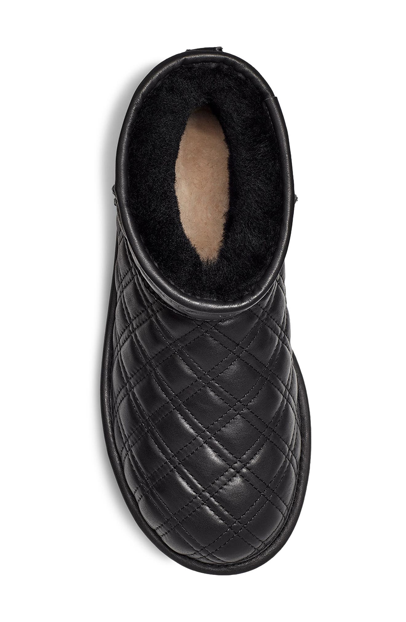 UGG<sup>®</sup> Classic Mini II Quilted Genuine Shearling Lined Bootie, Alternate, color, 