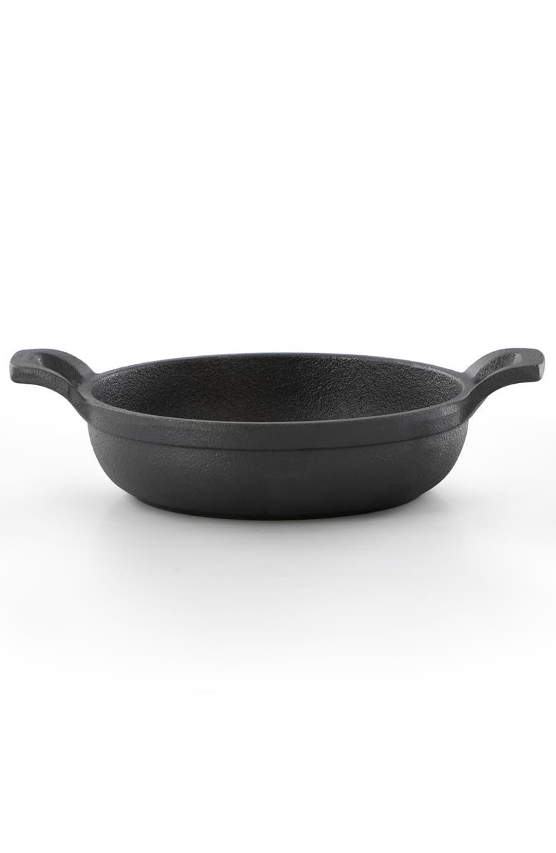 Megachef 5 Inch Round Cast Iron Frying Pan for Indoor/Outdoor Use, Alternate, color, Black