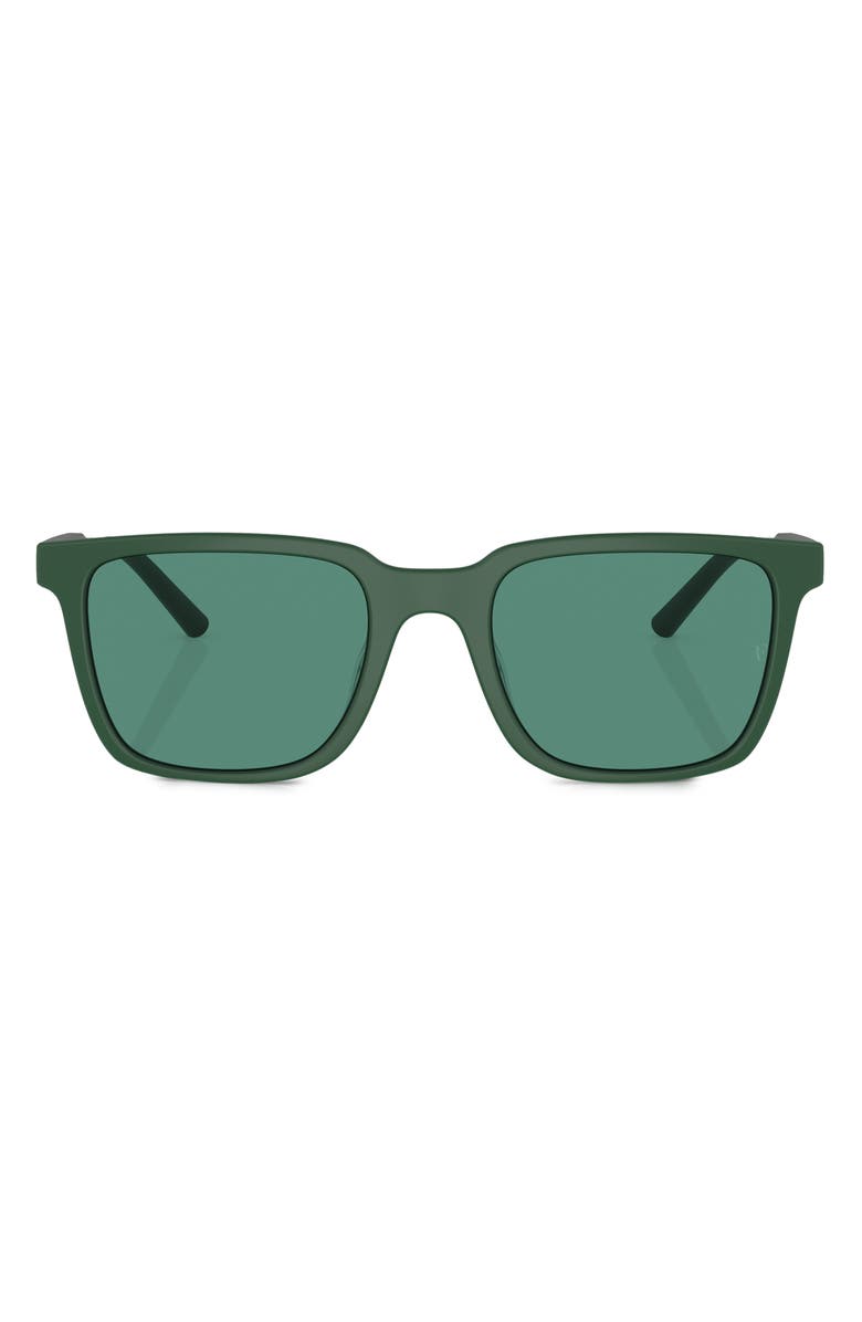 Oliver Peoples Roger Federer 52mm Rectangular Sunglasses, Main, color, Dark Green