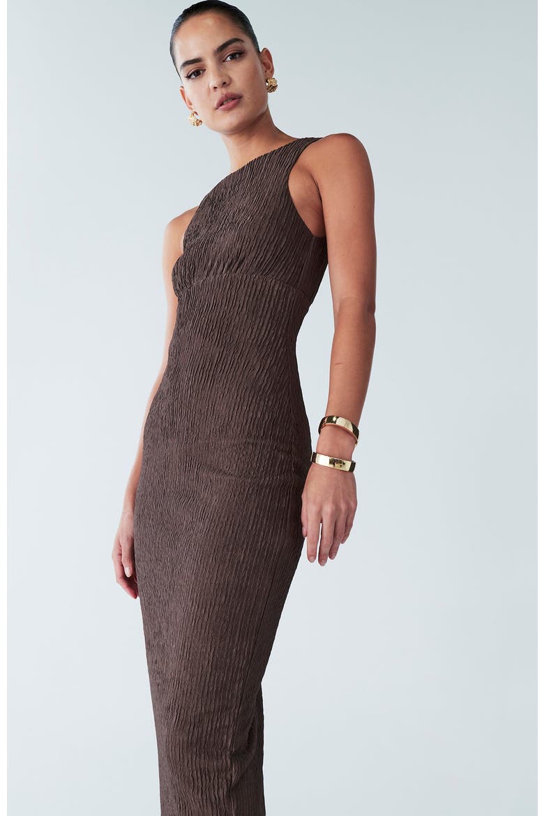 Kimmy Midi Dress, Alternate, color, Chocolate