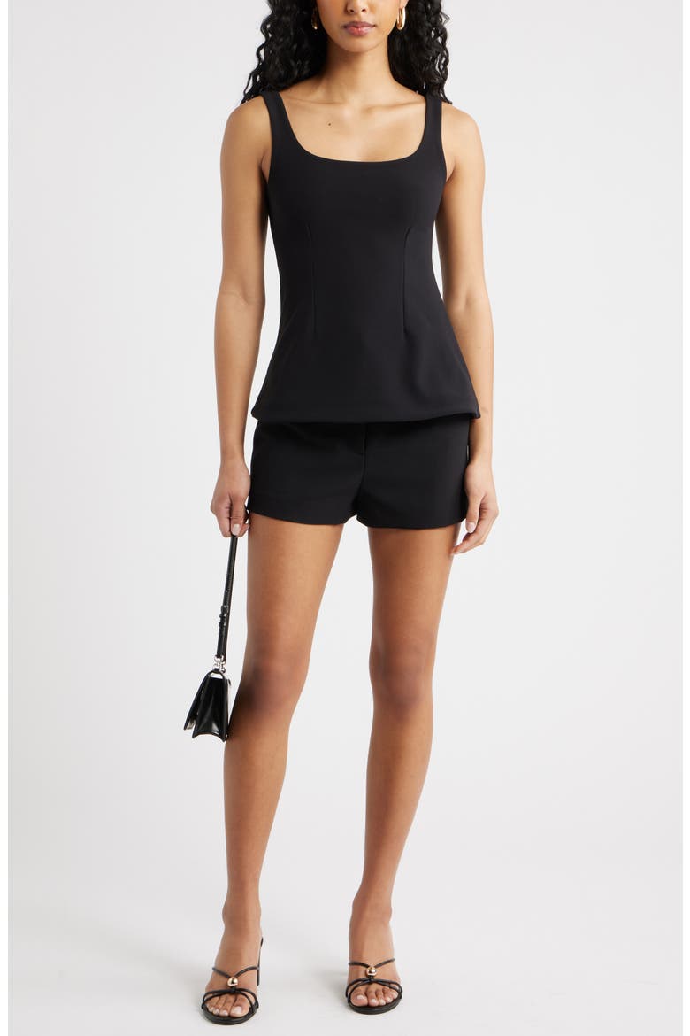 Flared Tank, Alternate, color, BLACK