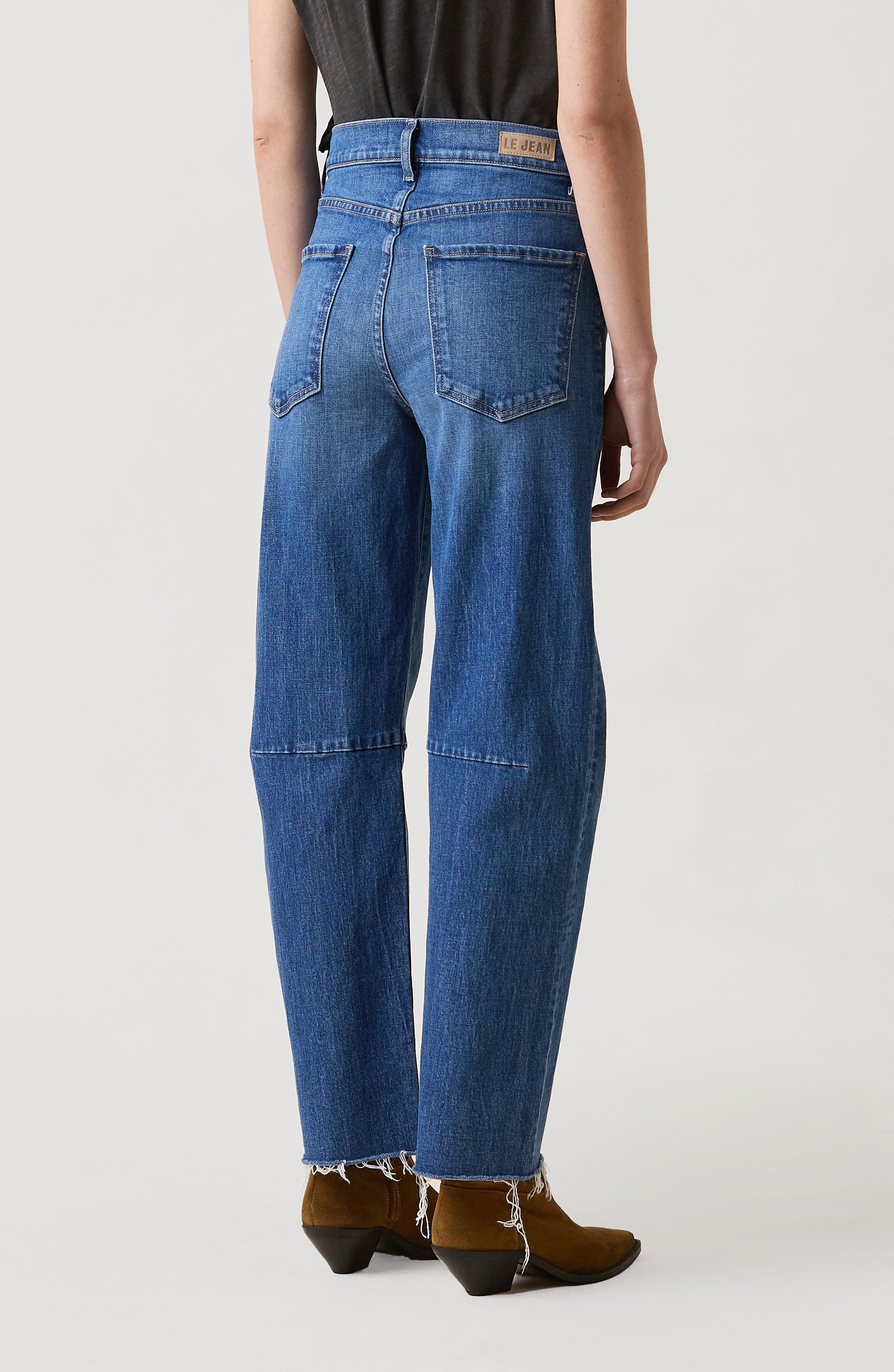 Pixie Raw Hem Barrel Jeans - image 2
