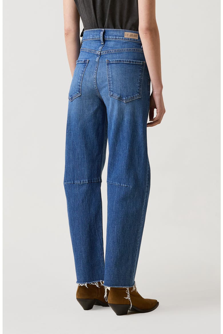 Pixie Raw Hem Barrel Jeans, Alternate, color, BOHEMIAN BLUE