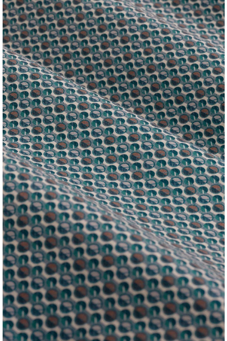 James OoohCotton® Geo Print Button-Up Shirt, Alternate, color, PEACOCK