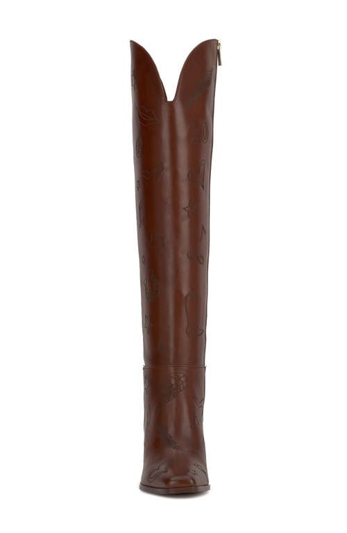 Jessica Simpson Ravyn 2 Embossed Leather Tall Boot In Animal Print