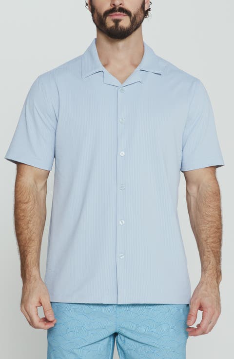 Sutherland Stretch Seersucker Camp Shirt