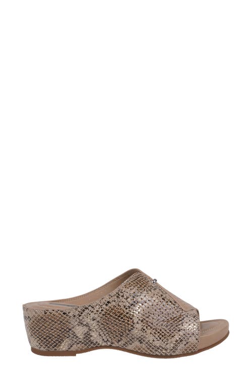 Gc Shoes Dacia Wedge Slide Sandal In Tan