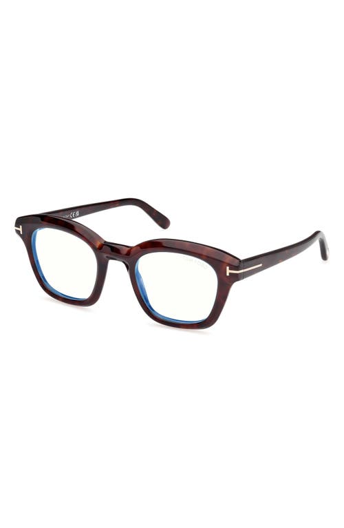 Tom Ford 49mm Square Blue Light Blocking Optical Glasses