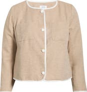 CeCe Contrast Trim Jacket