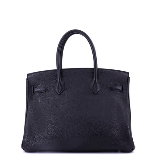 Pre-owned Hermes Hermes Birkin Handbag Black Togo With Palladium Hardware 30 In Black
