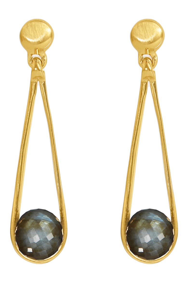 Mini Ipanema Labradorite Drop Earrings, Main, color, LABRADORITE/GOLD