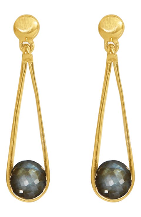 Mini Ipanema Labradorite Drop Earrings