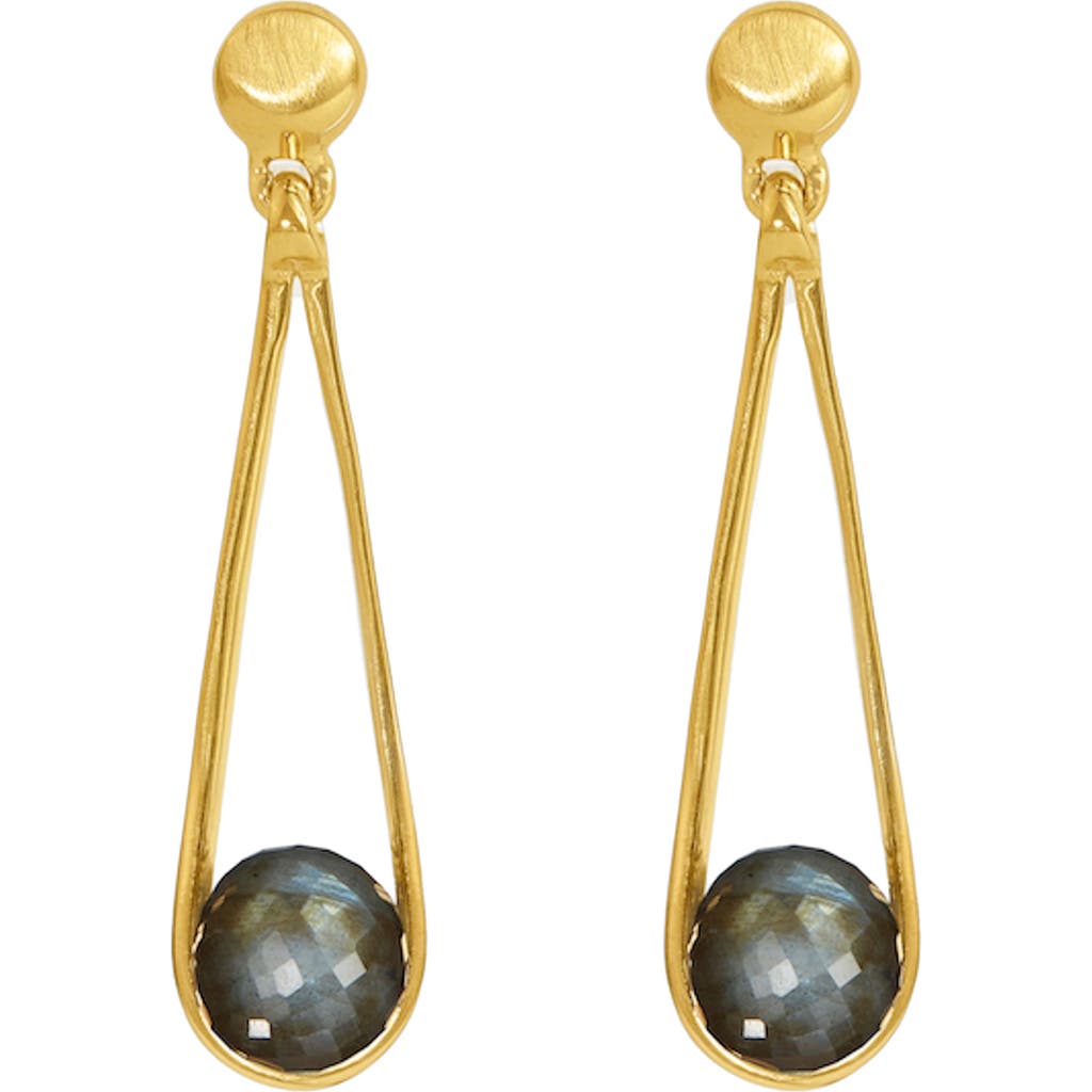Dean Davidson Mini Ipanema Labradorite Drop Earrings In Gold