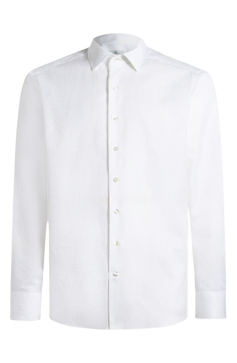 Etro Roma Paisley Cotton Jacquard Dress Shirt, Alternate, color, Bianco Ottico